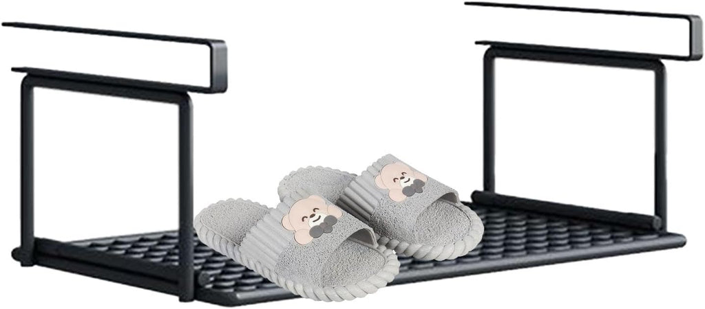 Hanging Under Cabinet Storage Rack | Metal Slip-Resistant Organizer Shelf | Space-Saving Shoe, Kitchen & Bathroom Organizer