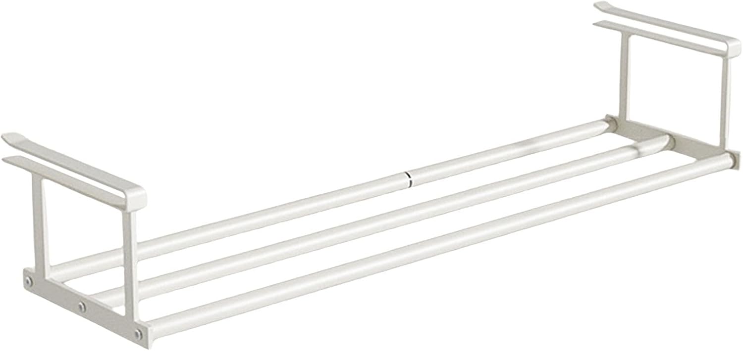Extra-Large Over-the-Cabinet Metal Storage Rack – Hanging Organizer Shelf for Closet, Kitchen, Bathroom, and Balcony, No-Drill Installation