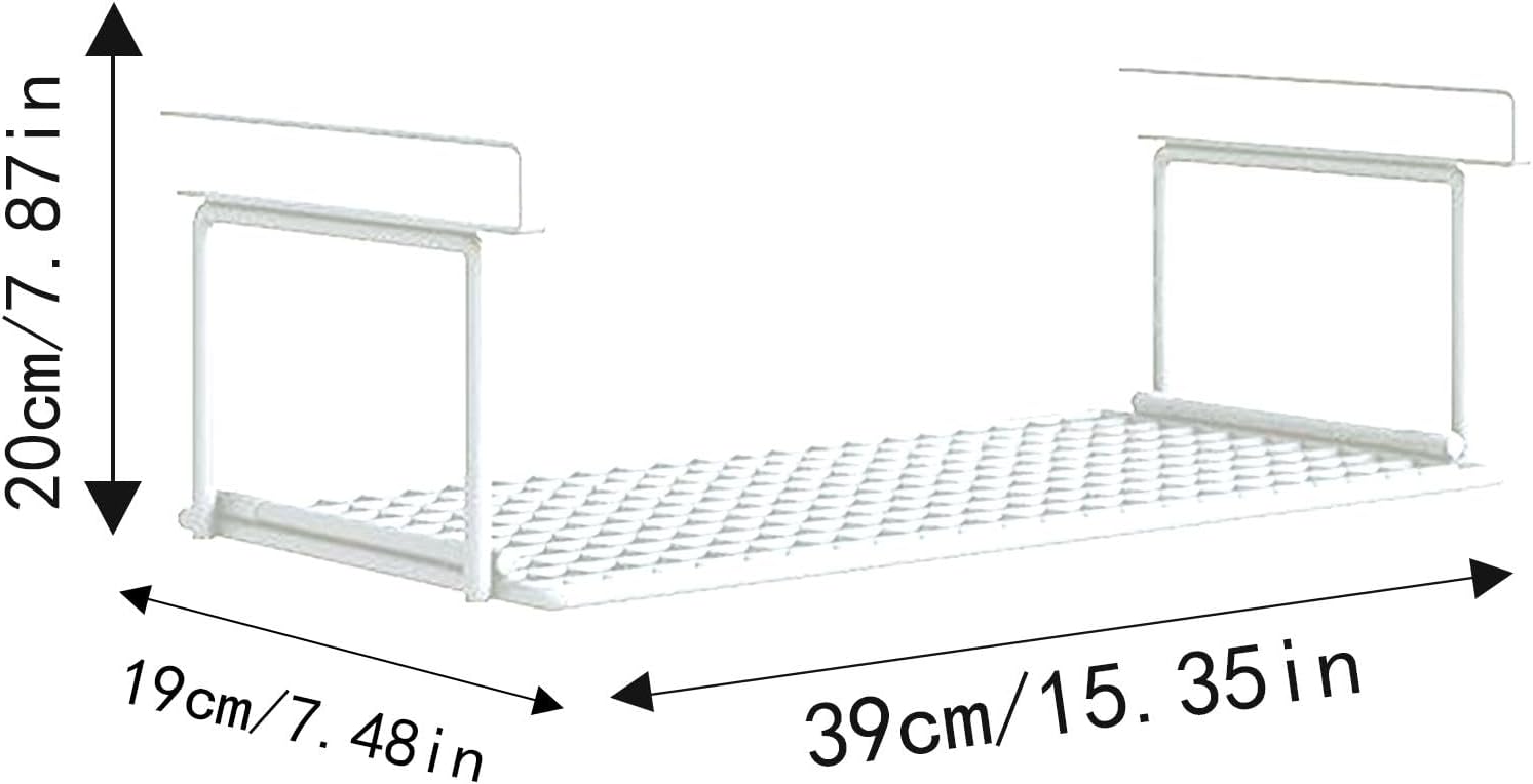 Hanging Shoe Rack Organizer – Space-Saving Over-the-Bed or Closet Shelf Shoe Storage with Metal Frame for Dorms, Entryways, and Small Apartments