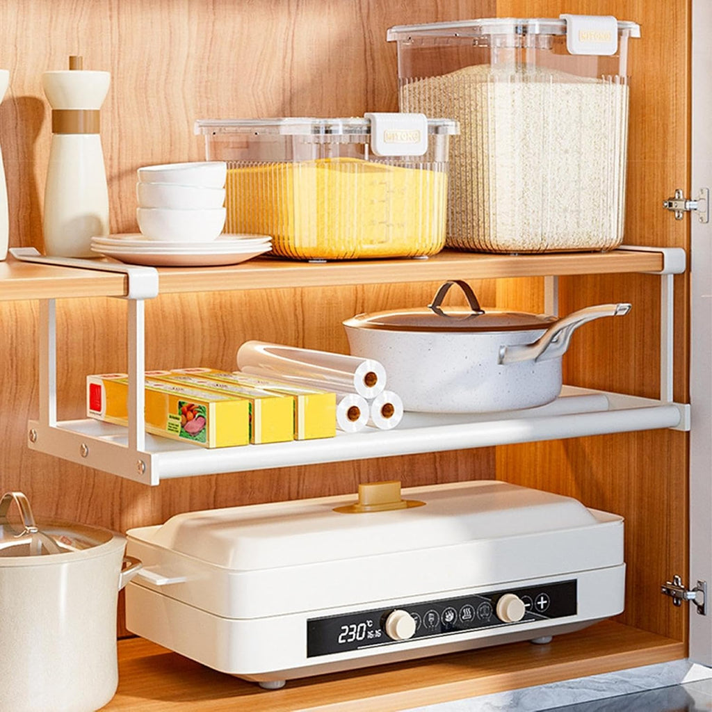 Extra-Large Over-the-Cabinet Metal Storage Rack – Hanging Organizer Shelf for Closet, Kitchen, Bathroom, and Balcony, No-Drill Installation